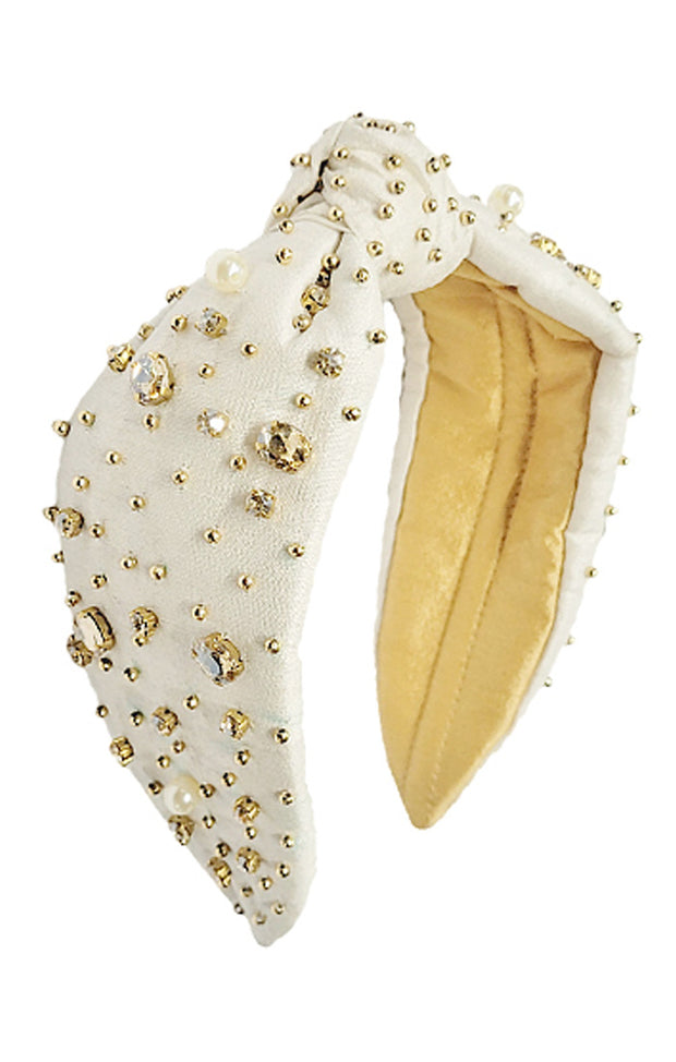 The Game Day Pearl Headband (White)