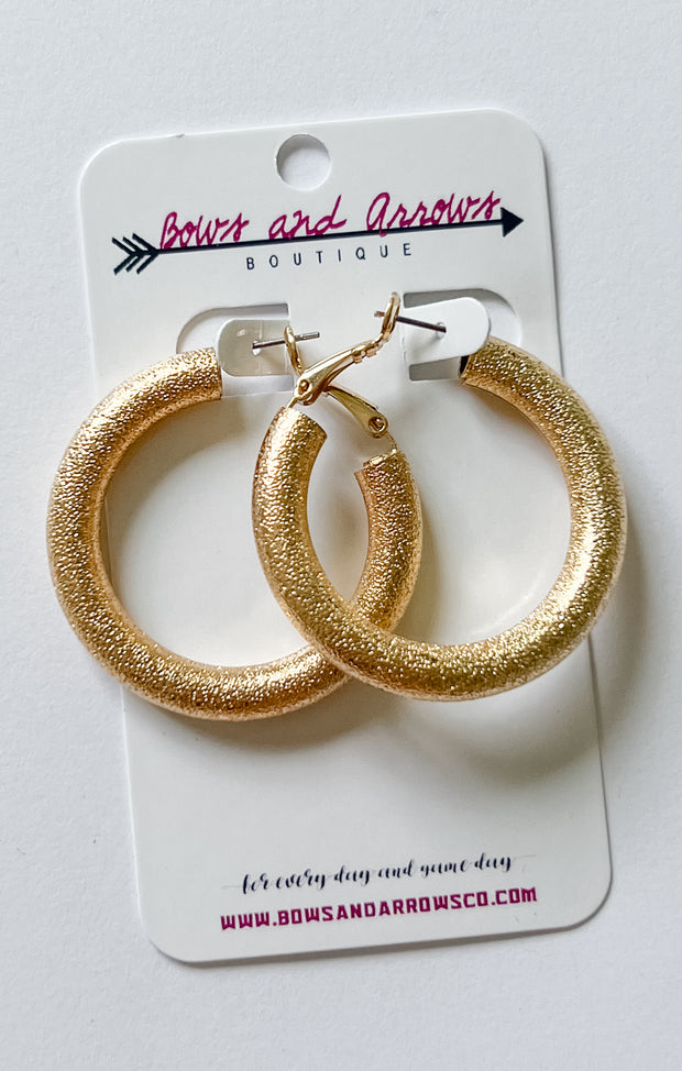 The Glitter Gold Hoops