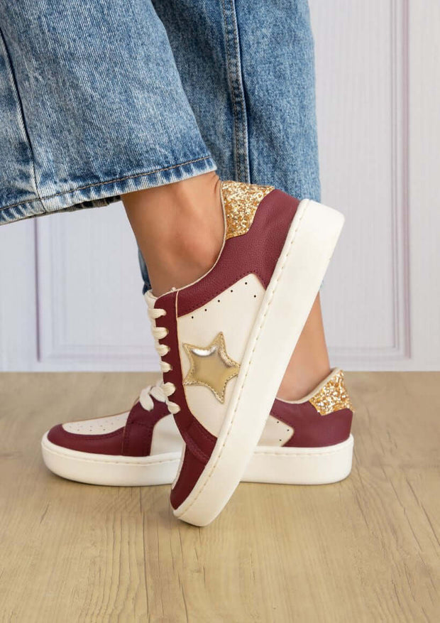 The Campus Walk Sneaker (Garnet & Gold)