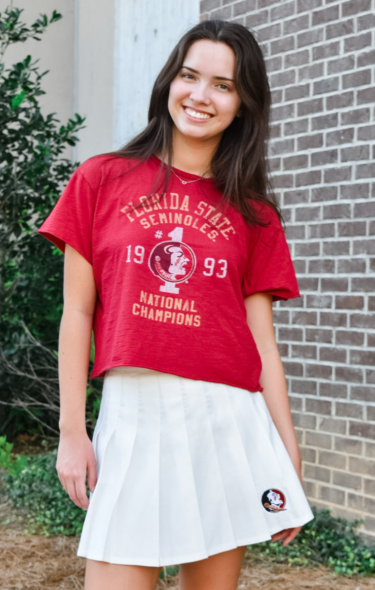 The Erin #1 1993 Champs Vintage Cropped Tee (Garnet)