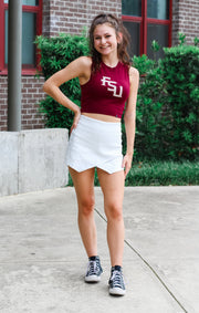 The Game Day Envelope Skort (White)