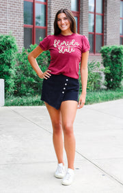 The Florida State Glitter Script Tee