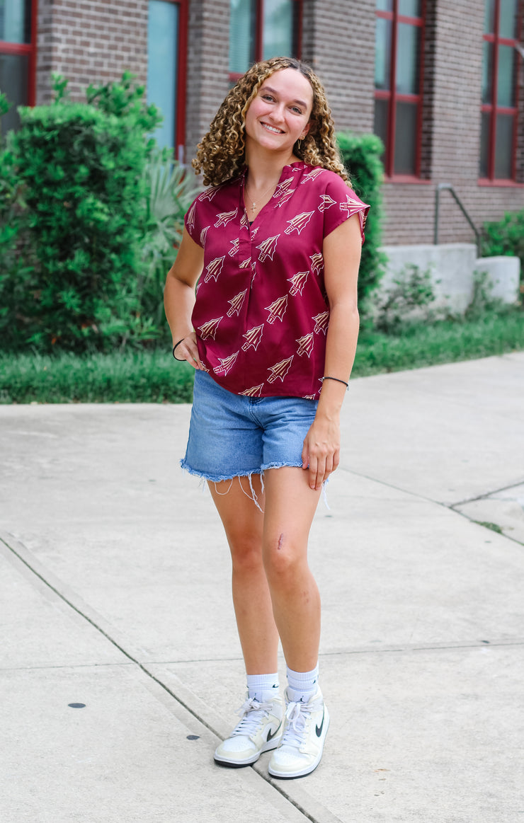 The FSU V-Neck Blouse