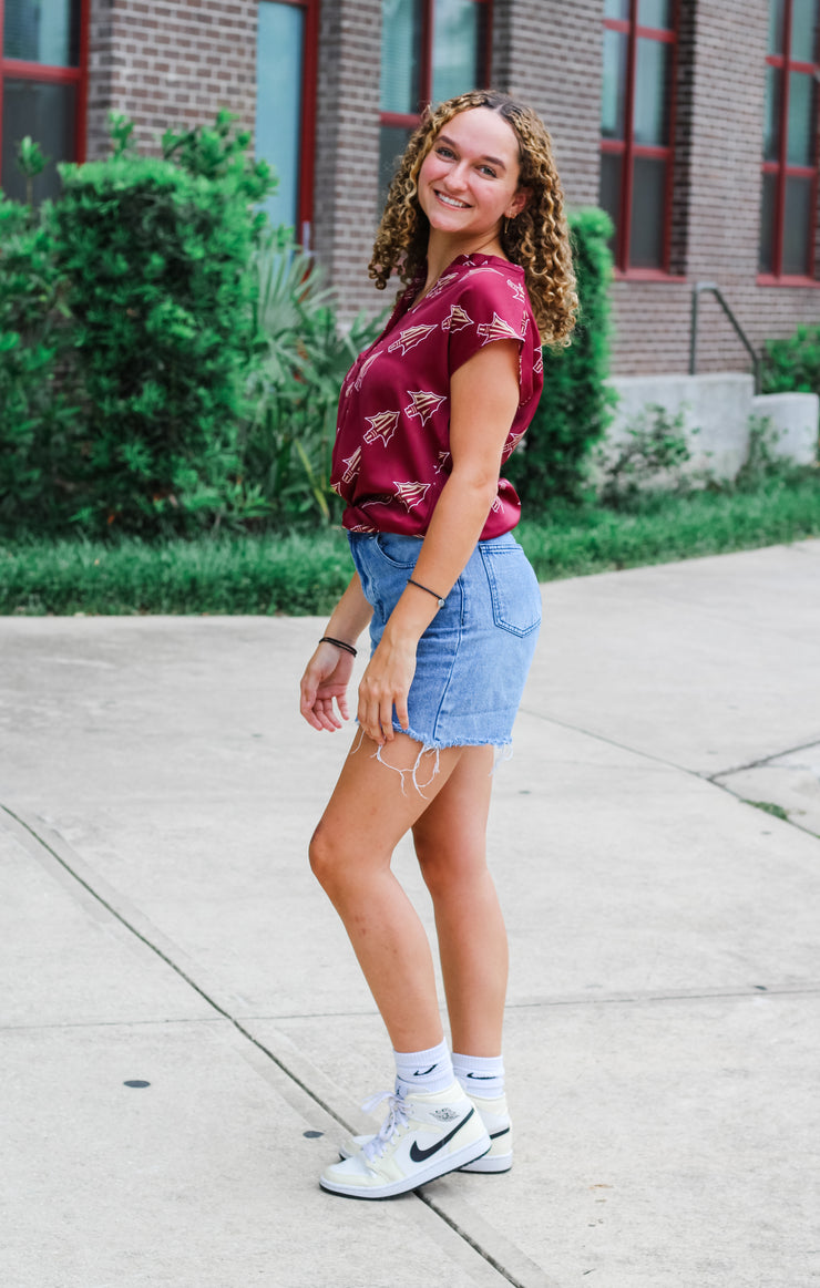 The FSU V-Neck Blouse