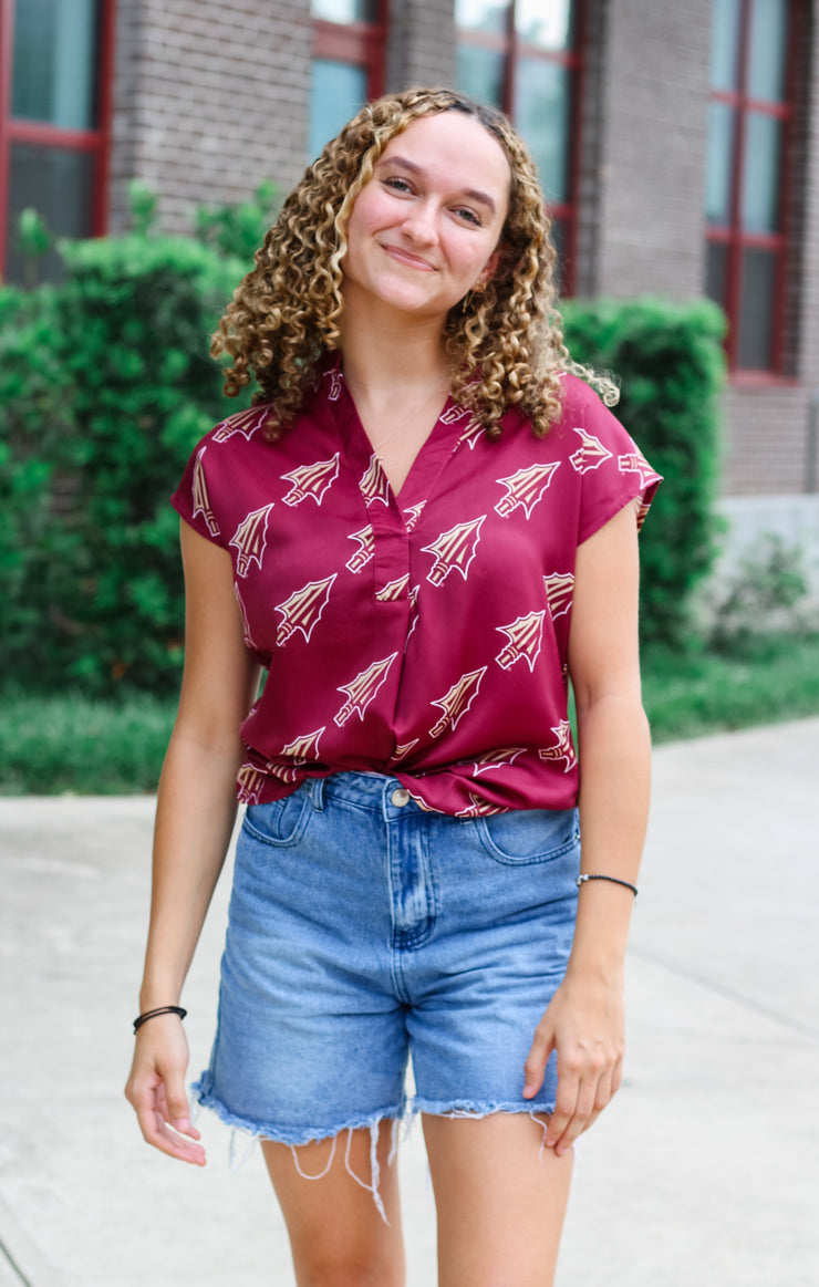 The FSU V-Neck Blouse