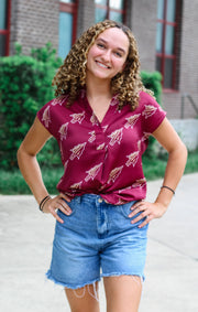 The FSU V-Neck Blouse