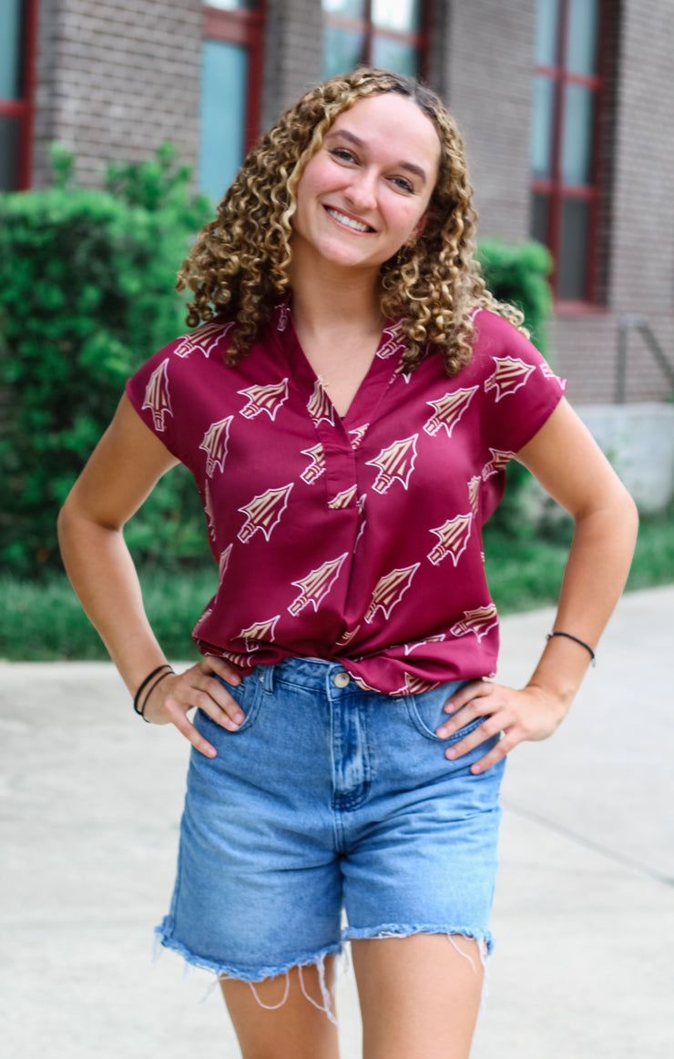 The FSU V-Neck Blouse