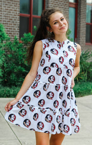 The FSU Poplin Tiered Dress
