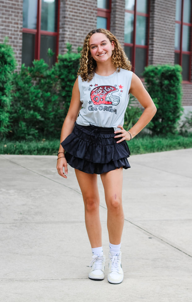 The Georgia Helmet Sequin Tank