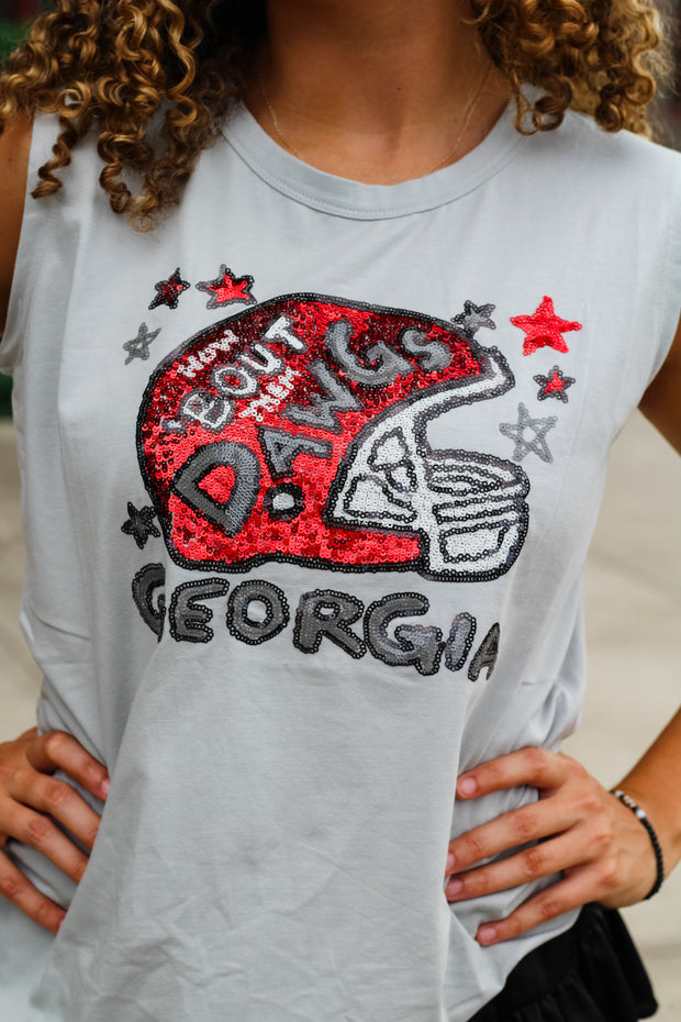 The Georgia Helmet Sequin Tank