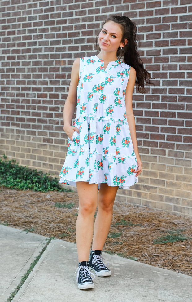 The Florida Poplin Tiered Dress