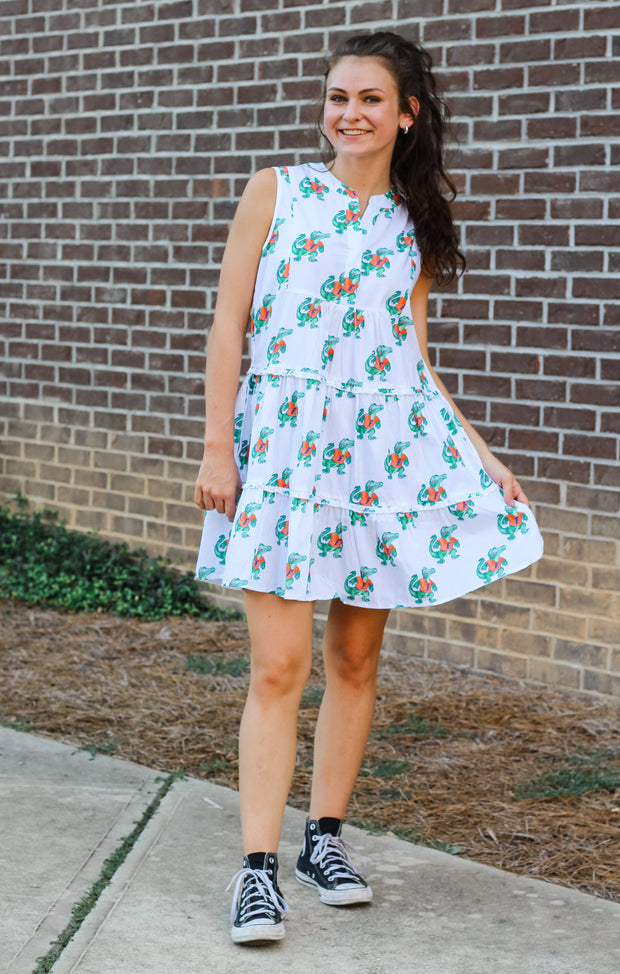 The Florida Poplin Tiered Dress