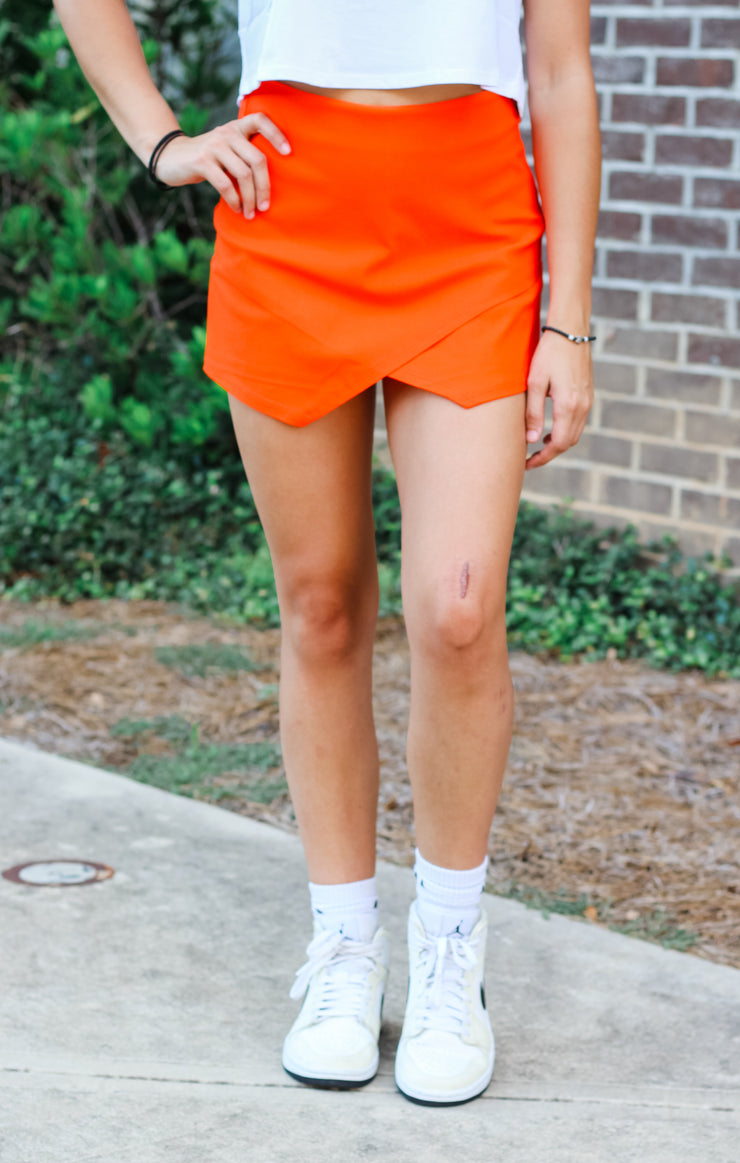 The Game Day Envelope Skort (Orange)
