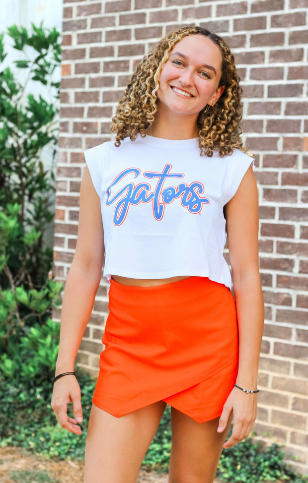 The Gators Cap Sleeve Crop