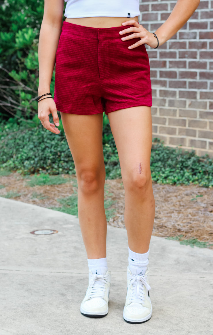 The Corded Game Day Short (Garnet)