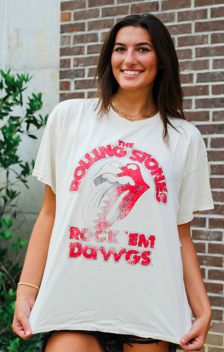 The Rock 'Em Thrifted Tee (UGA x Rolling Stones)