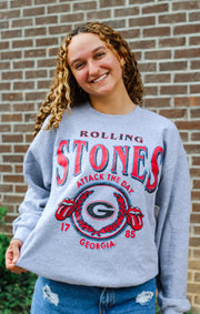The College Seal Thrifted Sweatshirt (UGA x Rolling Stones)