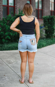 The FSU Fitz Cropped Tank (Washed Black)