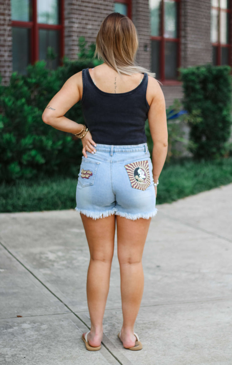 The FSU Fitz Cropped Tank (Washed Black)