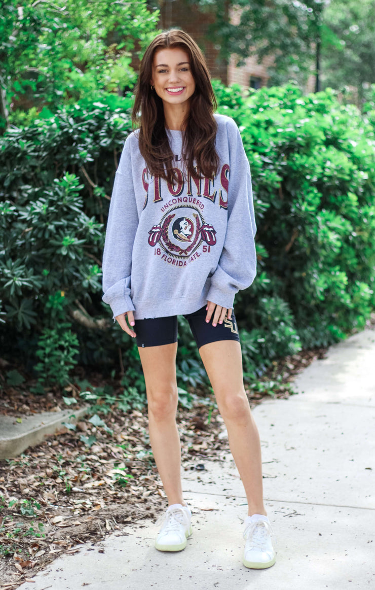 The College Seal Thrifted Sweatshirt (FSU x Rolling Stones)