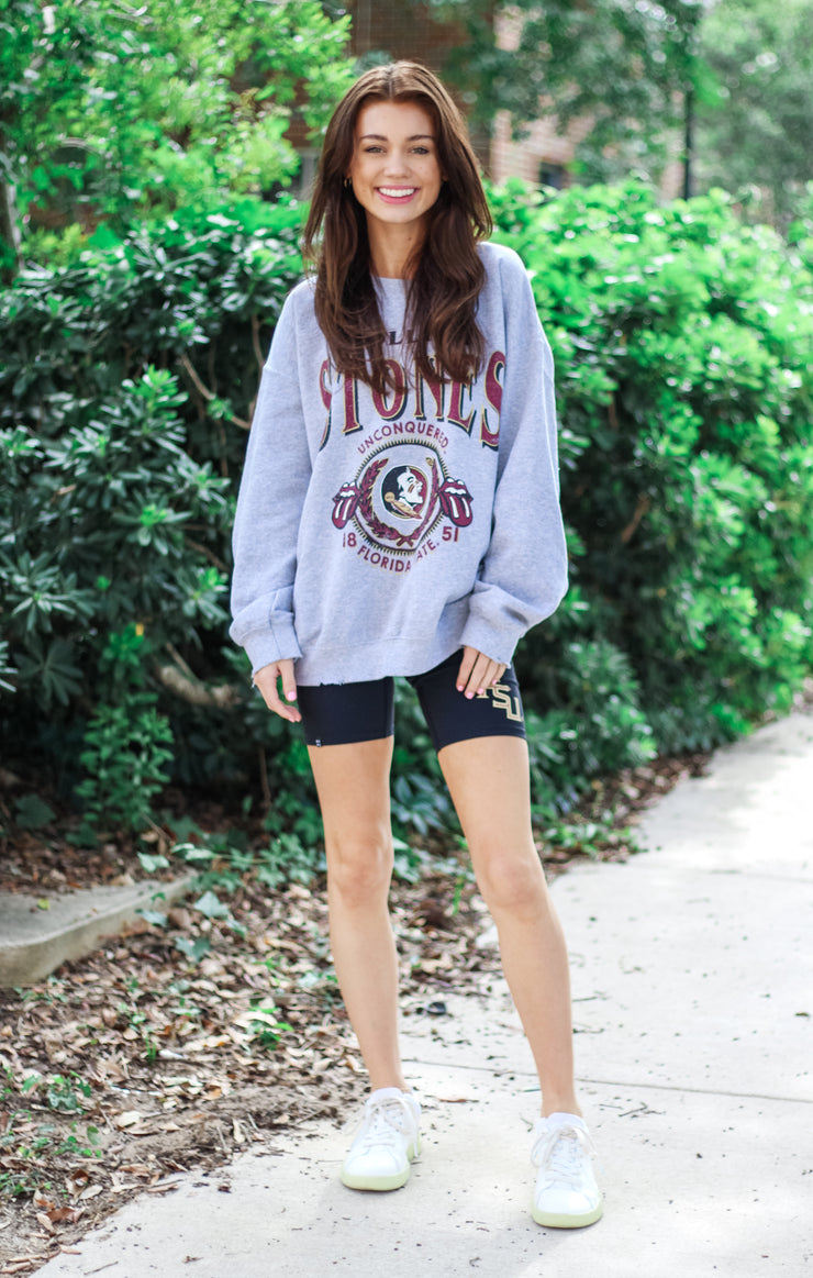 The College Seal Thrifted Sweatshirt (FSU x Rolling Stones)