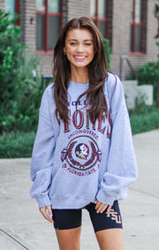 The College Seal Thrifted Sweatshirt (FSU x Rolling Stones)