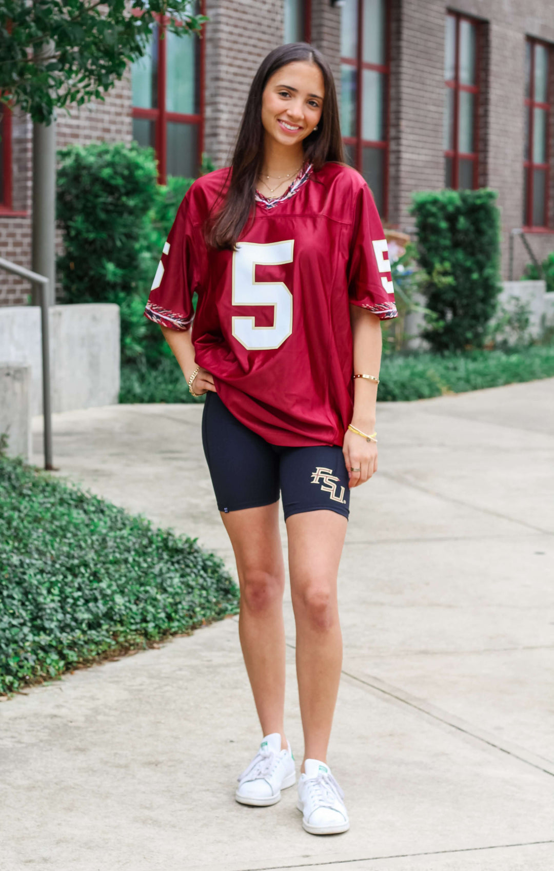 FLUSS needle punch football shirts 花柄 BowsandArrowsGameDay-