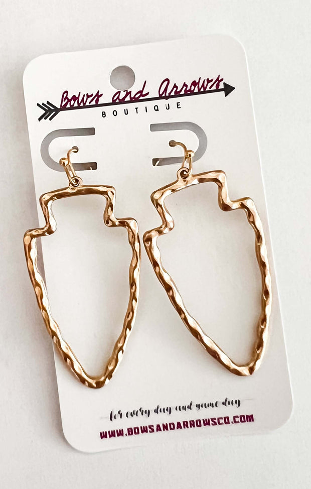 The Hammered Arrowhead Earring