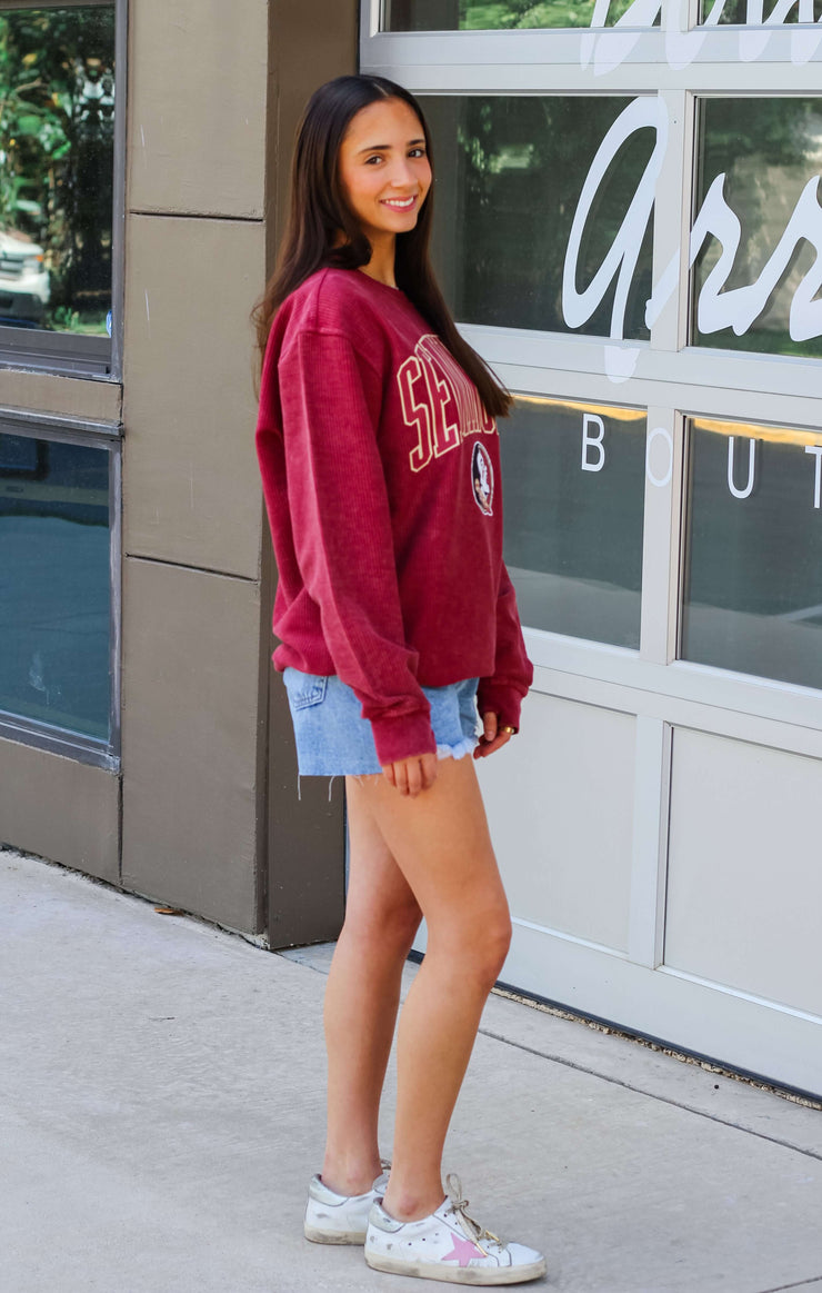 The Florida State Oversized Corded Pullover