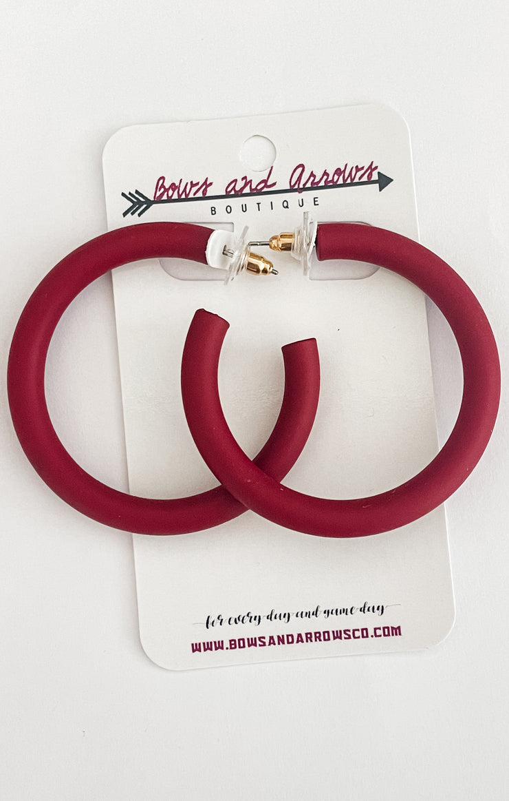 The Game Day Color Coated Hoops (Garnet)