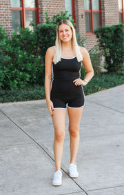 The Saturday Contrast Seam Romper