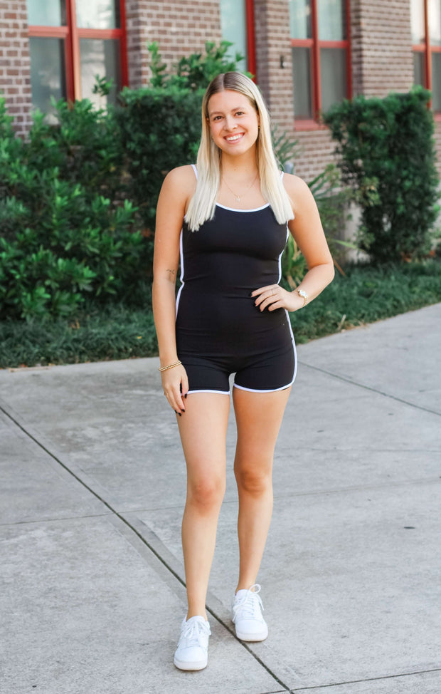 The Saturday Contrast Seam Romper