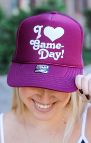 Love Game Days Trucker Hat (Garnet)