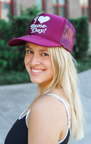 Love Game Days Trucker Hat (Garnet)