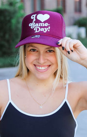 Love Game Days Trucker Hat (Garnet)