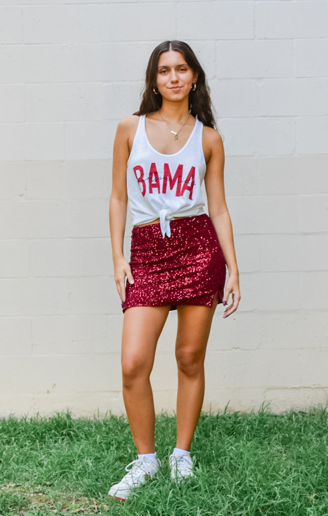 'Bama Iconic High Waisted Tie Tank