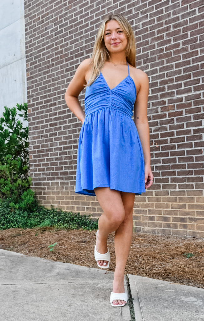 The Game Day Halter Mini (Blue)