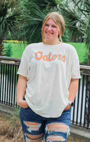 The Classic Gators Vintage Boyfriend Tee (Vintage White)