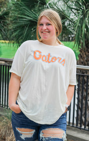 The Classic Gators Vintage Boyfriend Tee (Vintage White)