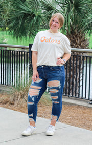 The Classic Gators Vintage Boyfriend Tee (Vintage White)