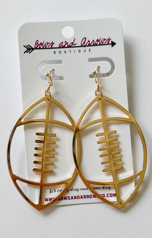 The Football Metal Dangle Earrings