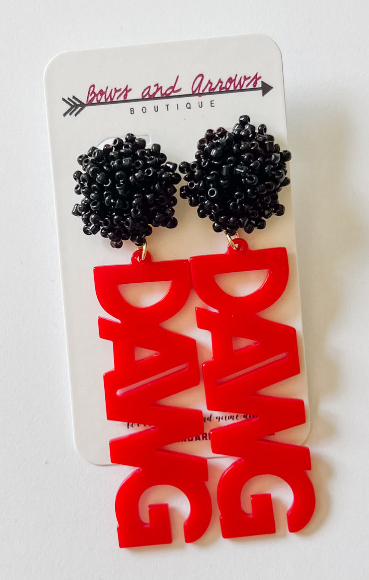 The DAWG Letter Earrings