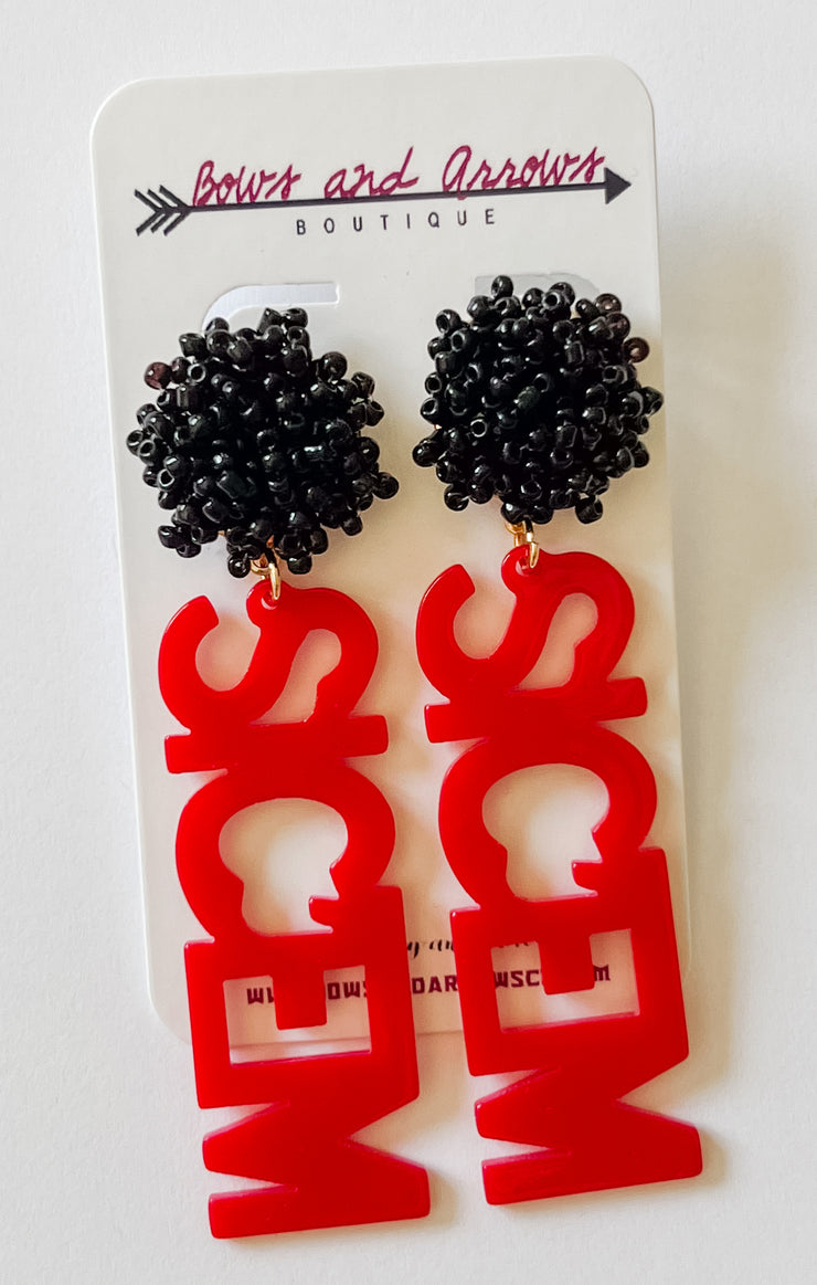 The SIC`EM Letter Earrings