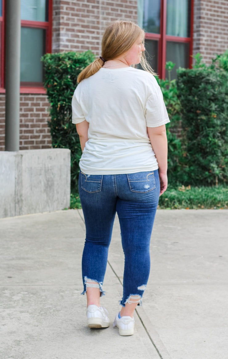 The Florida State Lines Vintage Boyfriend Tee (Vintage White)
