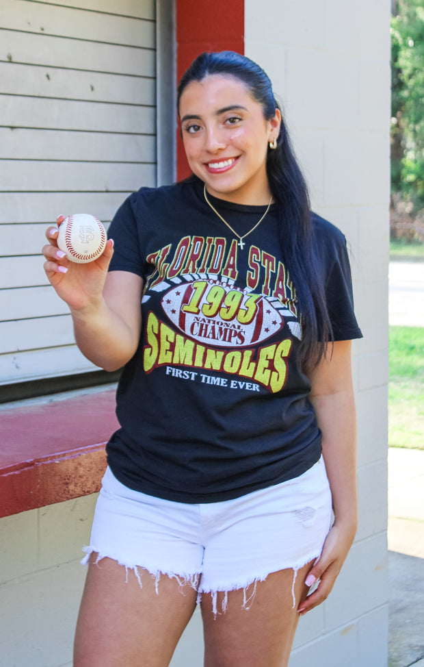 The "1993 Forever" Vintage Boyfriend Tee (Black)