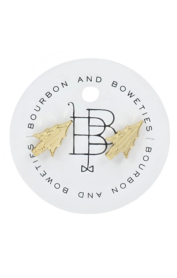 Bourbon and Boweties - The FSU Spear Stud Earrings
