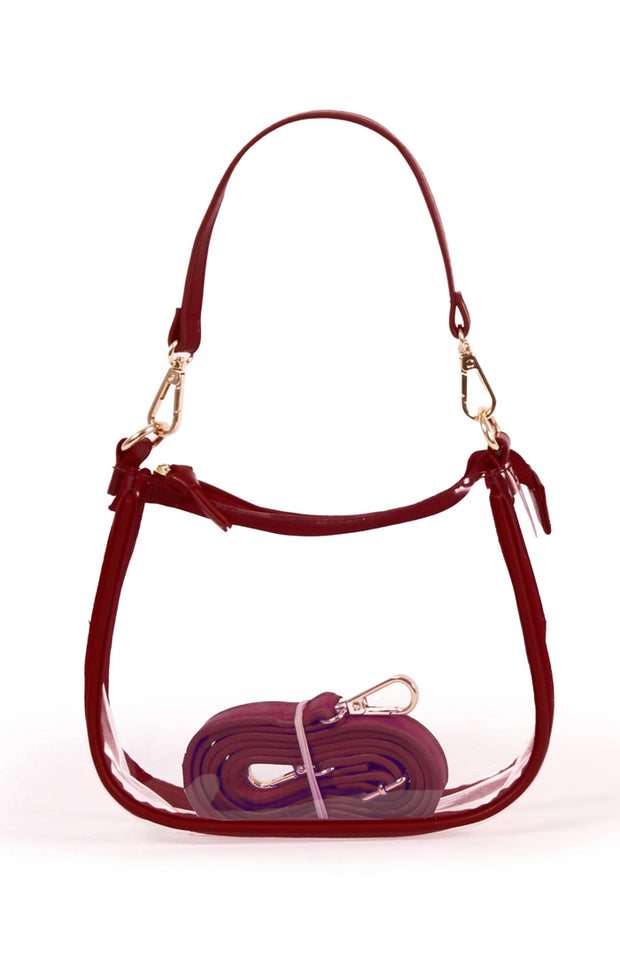 The Clara Clear Purse (Garnet)