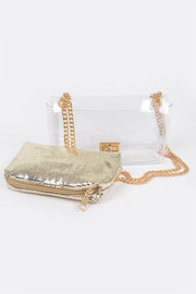The Mini Chain Clear Clutch