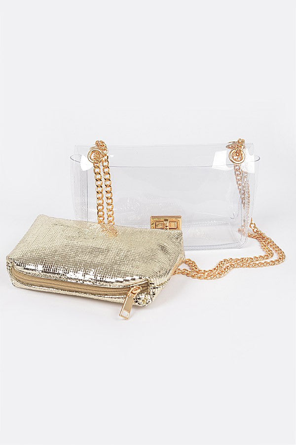 The Mini Chain Clear Clutch