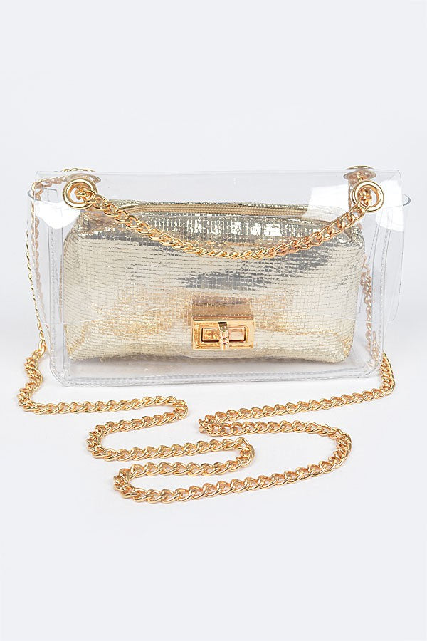The Mini Chain Clear Clutch